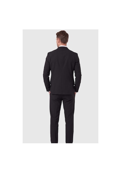 Deepsea Erkek Siyah Slim Fit Likralı Gofre Kumaş Takım Elbise İpli Lastikli Pantolon 2602326 Deepsea Erkek Siyah Slim Fit Likralı Gofre Kumaş Takım Elbise İpli Lastikli Pantolon 2602326