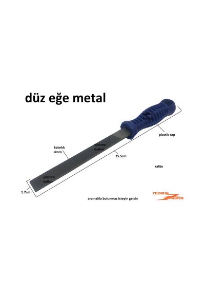 Metal Eğe Mil Eğe Küçük 25cm Boy Törpü Bileme Yontma Eğe
