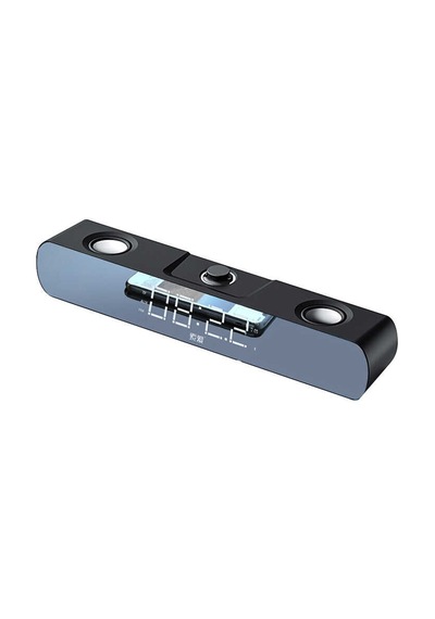Kablosuz Bluetooth Speaker Hoparlör 6w Güçlü Ses Aynalı Led Dijital Saat Alarmlı Usb/tf/aux Destekli
