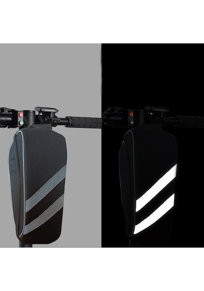 Microcase Taşınabilir 3 Bölmeli Flaşörlü Scooter Bisiklet Çanta Al4249 Siyah