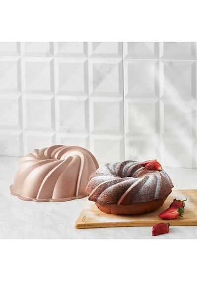 Pare Metalik Pudra Döküm Kek Kalıbı 26 Cm