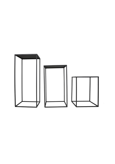 Metal Zigon Sehpa Çiçeklik 3 ‘Lü Set Wd-19
