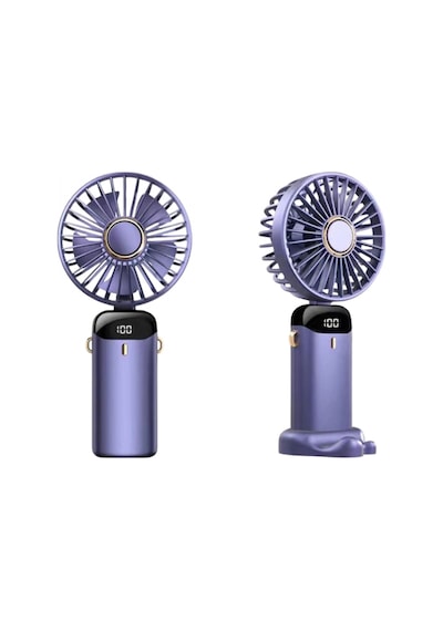 Yüksek Hava Akışlı Dijital Ekranlı Mini El Fanı