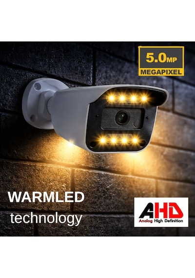 Arna 4 Kameralı 5 Mp 8 Warm Ledli Waterproof Ahd Güvenlik Seti 250 Gb Hdd Dahil- St-25058
