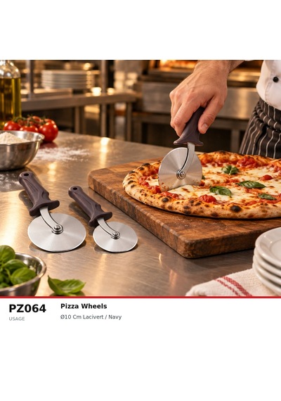 Fida Pizza Ruleti, Pizza Kesici - No:2 4100mm Gümüş
