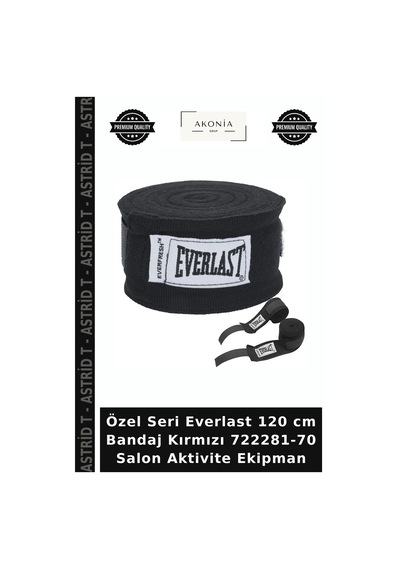 Özel Seri Everlast 120 Cm Bandaj Kırmızı 722281-70 Salon Aktivite Ekipman