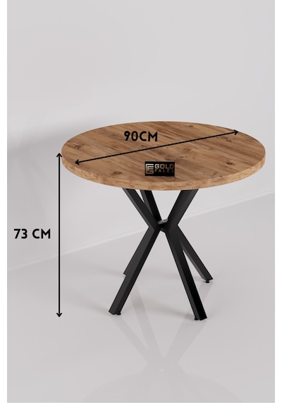 Yuvarlak Masa Atlantik Kahverengi 90 Cm Çok Renkli