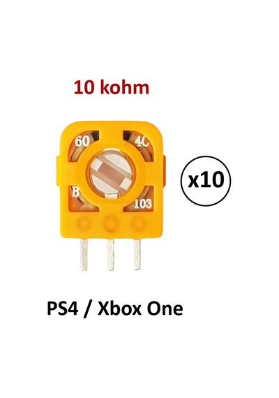 10 Adet Ps4 Xbox One 10k Mikro Direnç Potans Switch Turuncu