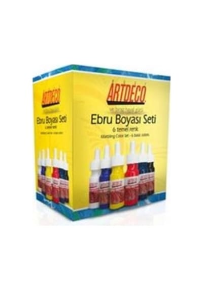 Artdeco Ebru Boya Seti 6 Temel Renk