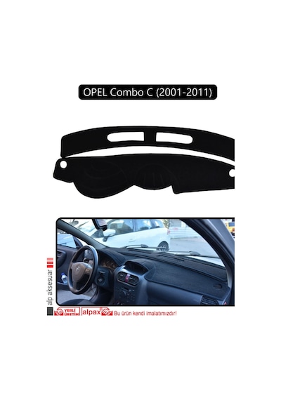 Opel Combo C 2001-2011 Torpido Koruma Halısı Siyah Kenar