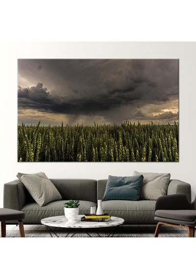 50x70 Cm 1 Parça Kanvas Tablo, Fırtına Hediye Kanvas, Bulutlu