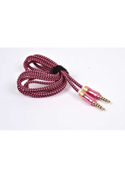 Lexroo 1.5 Metre Aux Audio Kablo - Pembe
