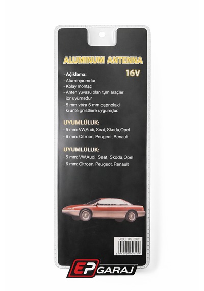 Alüminyum Kısa Anten 16v Universal Oto Anteni 5mm 6mm Uyumlu Spor Anten