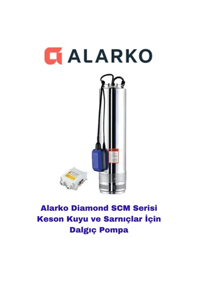 Scm4 1 Hp 11/4'' 220v Paslanmaz Gövdeli Yüksek İrtifalı Keson Kuyu Dalgıç Pompa