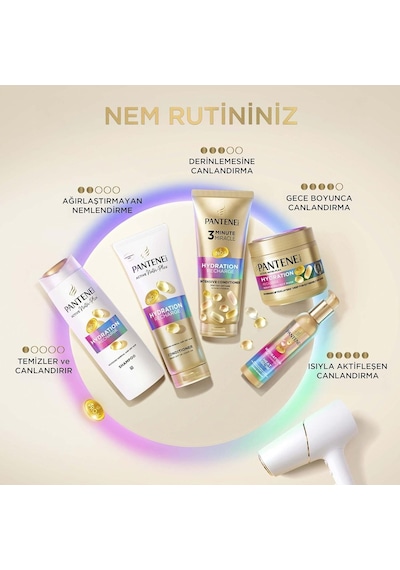 Pantene Nem Yüklemesi Heat & Glow Durulanmayan Krem 135 Ml