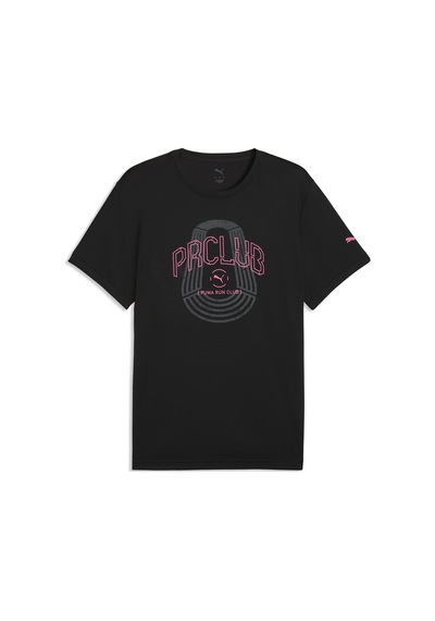 Puma Run Club Graphic Erkek Siyah Koşu T-shirt 52844701