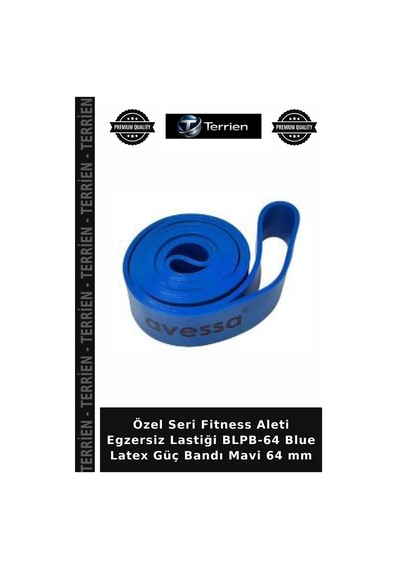 Özel Seri Fitness Aleti Egzersiz Lastiği Blpb-64 Blue Latex Güç Bandı Mavi 64 Mm