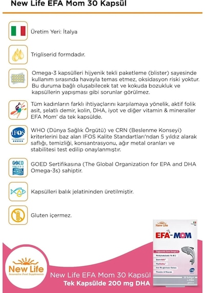 Efa Mom 30 Kapsül 2 Adet