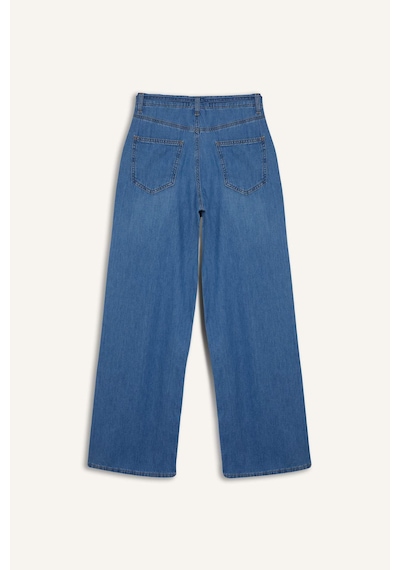 DeFacto Wide Leg Yüksek Bel Geniş Paça Uzun Yumuşak Jean Pantolon E1679AX25SMNM85