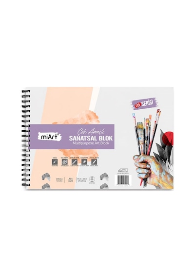 Miart Eco Çok Amaçlı Sanatsal Blok Dokulu Resim Defteri 170 Gr 20+5 Yp Fon Kartonlu Msb1703550e