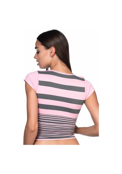 Pembe Gri Mı Emay 5026 Soft Seamless T Shirt Pembe Gri