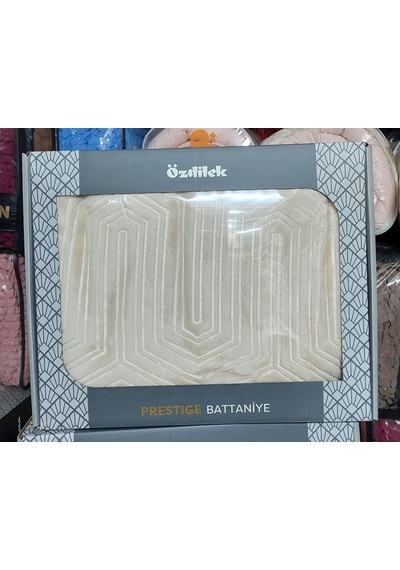 Özdilek Prestige Kalın Embos Çift Kişilik Battaniye 220x240 -kemik Yeni Bej