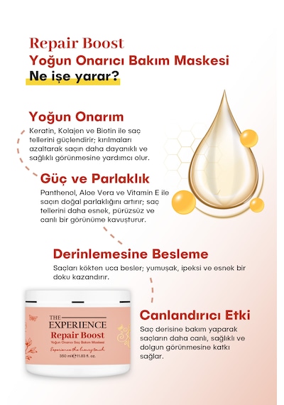 The Experience Repair Boost Yoğun Onarıcı Saç Bakım Maskesi 350 ML