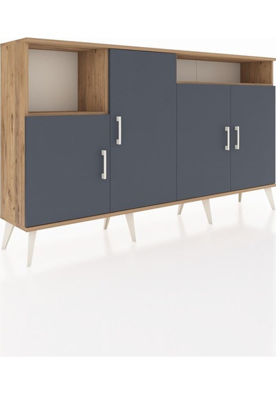 Arges Konsol 5 Raflı 4 Kapaklı 176x30x99 Çam-antrasit/çam Antrasıt/atlas Çam - Atlas Çam Arges Konsol 5 Raflı 4 Kapaklı 176x30x99 Çam-antrasit/çam Antrasıt/atlas Çam - Atlas Çam