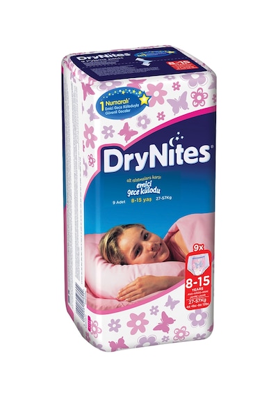 Huggies Dry Nites Kız Emici Gece Külodu 8-15 Yaş 27-57 KG 9 Adet