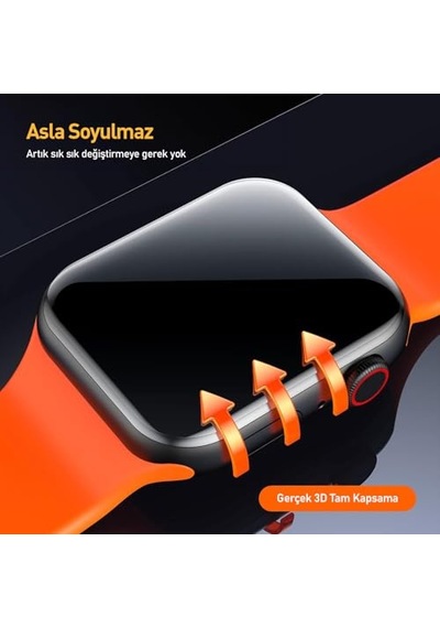 Watch Uyumlu 5d Easyflex 2 Adet Ekran Koruyucu, Flexi, Kolay Kurulum, Tam Kaplayan, Yüksek Hassasiyetli, Slim 41 Mm