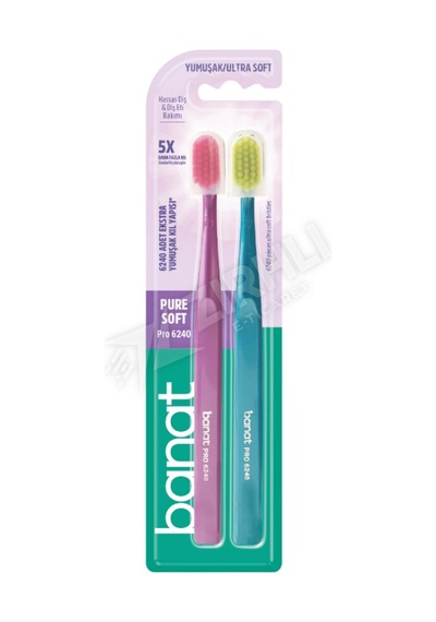 5 Adet Banat Pro 6240 Yumuşak Diş Fırçası 1+1