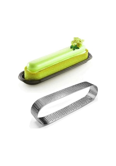 Oval Delikli Tart Kalıbı 12x4 Cm Paslanmaz Çelik Tart Halkası Profesyonel Tart, Mini Cheesecake Ve Fransız Pasta Kalıbı Diğer