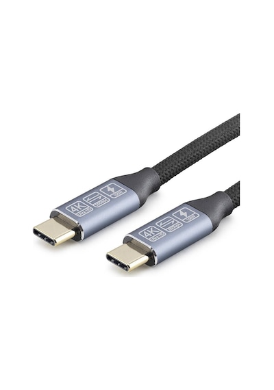 Type-c Usb 3.2 Gen2 20 Gbps 100w 4k 60hz Şarj Ve Data Kablosu 0.5 M Siyah Hdx7880 Evimdeyokyok