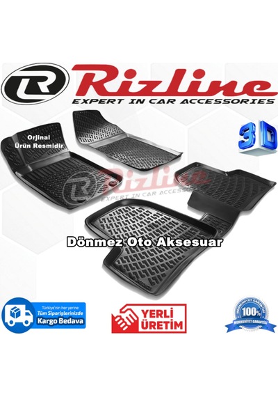 Peugeot 206 3D Paspas Havuzlu Siyah Stw 1998-2012 Arası Rizline N11.23157