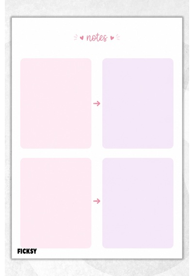 A5 Bloknot Çizgisiz Defter - 50 Yaprak - Memopad - Notepad - Not Defteri - Not Kağıdı - 3746 Çok Renkli