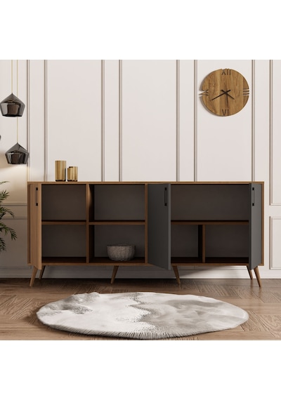 Mezza 1620 Exxen 180 Cm (AHŞAP AYAKLİ) Modern Konsol Ürgüp Antrasit Mezza 1620 Exxen 180 Cm (AHŞAP AYAKLİ) Modern Konsol Ürgüp Antrasit