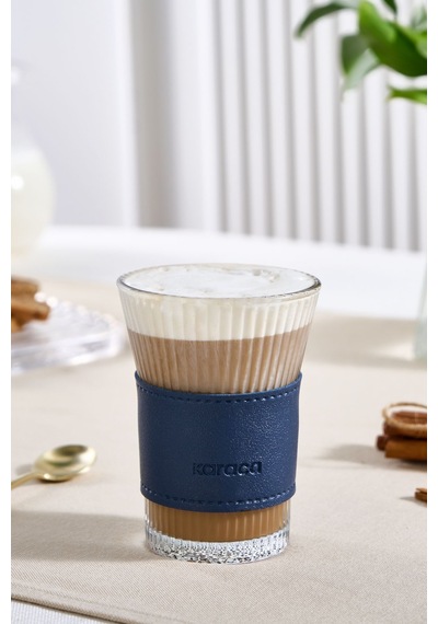 Karaca  Leather Cool Touch Latte Bardağı 210 Ml Lacivert