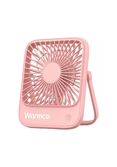 Warmco D1 Masaüstü Vantilatör Usb Ve Type-c Bağlantılı Taşınabilir Ultra İnce Soğutucu Fan Pembe