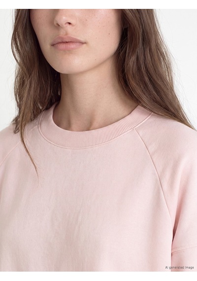 Lcw Modest Pembe Bisiklet Yaka Kadın Sweatshirt Tunik