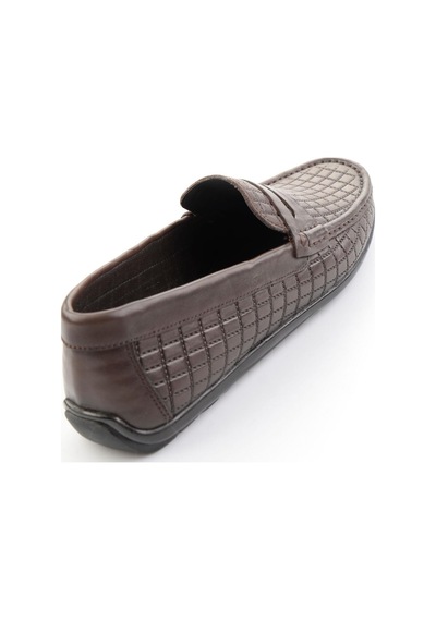 Kahve Hakiki Deri Erkek Loafer Ayakkabı E01697032003 Kahve