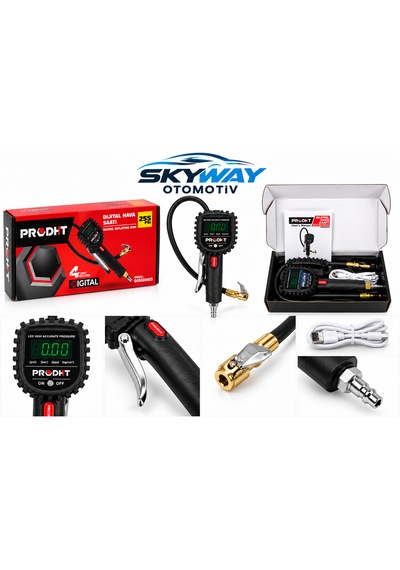 Dijital Lastik Şişirme Hava Saati 0-255 Psı 255psi