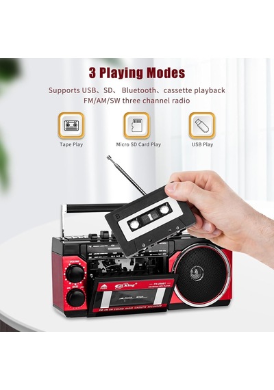 Kaset Çalar, Taşınabilir Kaset Teyp Çalar, Fm/am/sw Frekans Bandı Destekli Kaset Kaydedici, Kas
