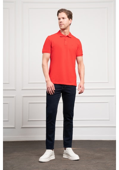 Erkek Kırmızı Basic Polo Yaka Dynamic Fit T-shirt 25yc018003550 Kırmızı Kırmızı