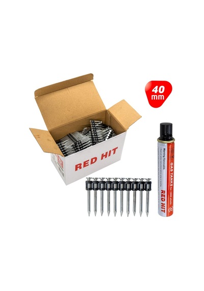 Red Hit Gzt-40 Çelik Zemin Çivisi 40 Mm Gaz Dahil 1000li Paket