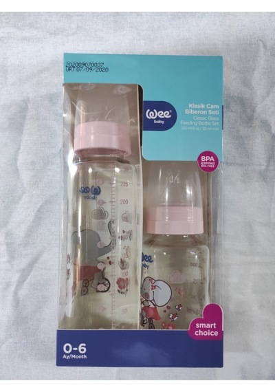 Wee Baby Pembe Klasik Cam Biberon Seti