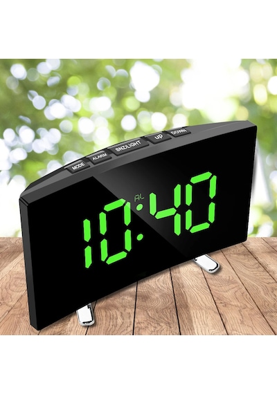 Oval Dijital Masa Saati Alarm Termometreled Ekranlı Alarmerteleme