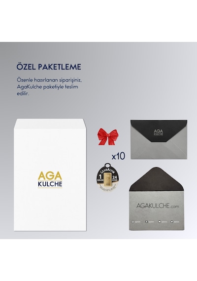AgaKulche 1 gr 10 Adet 995 24 Ayar İAR Külçe Altın