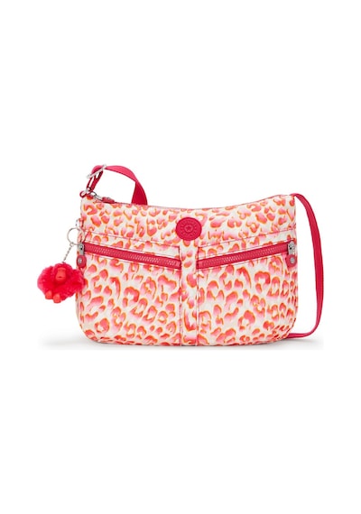 Kipling Kıplıng Izellah Orta Boy Omuz Çantası Pembe Latın Cheetah Pembe