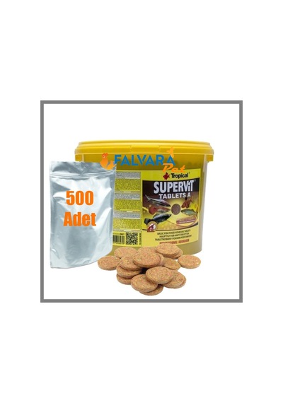 500 Adet Tropical Süpervit A Tablets Kovadan Bölme Tablet Balık Y
