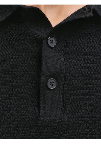 Jack & Jones Jjegeorge Knit Polo Ss Sn Erkek T-shirt-32818 Siyah